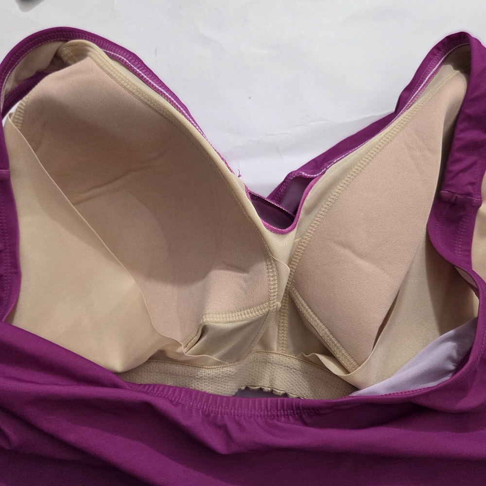 NWT Lands End SlenderSuit Swimsuit One Piece Ombre Purple Size 18W DDD F Shaping - Picture 8 of 11